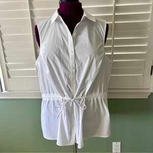 NWOT Athleta White Levitate Poplin Tank Women’s 2X